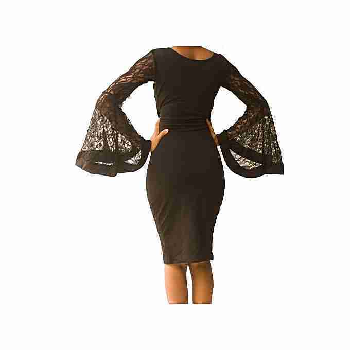 Virtue Clothier Ronke Lace Sleeve Dress